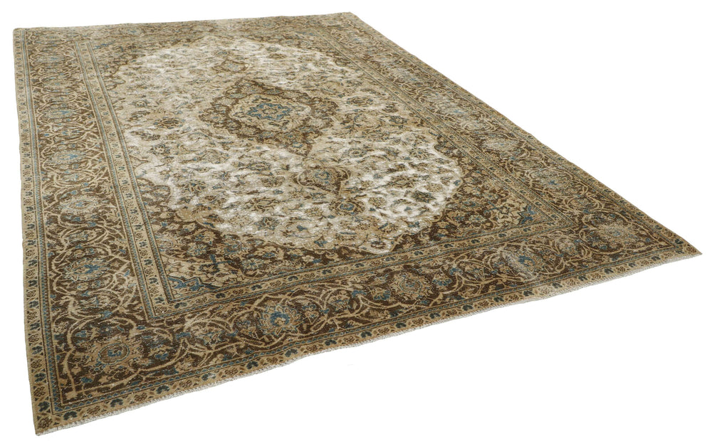 Vintage Royal Collection: Antique Persian Hand-Knotted Rugs in Stonewashed, Recoloured Finishes240 cm x 335 cm