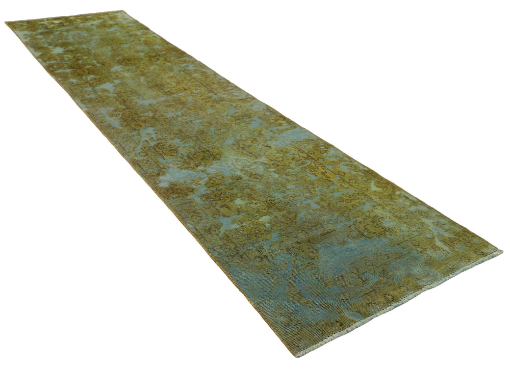 Vintage Royal Collection: Antique Persian Hand-Knotted Rugs in Stonewashed, Recoloured Finishes88 cm x 378 cm
