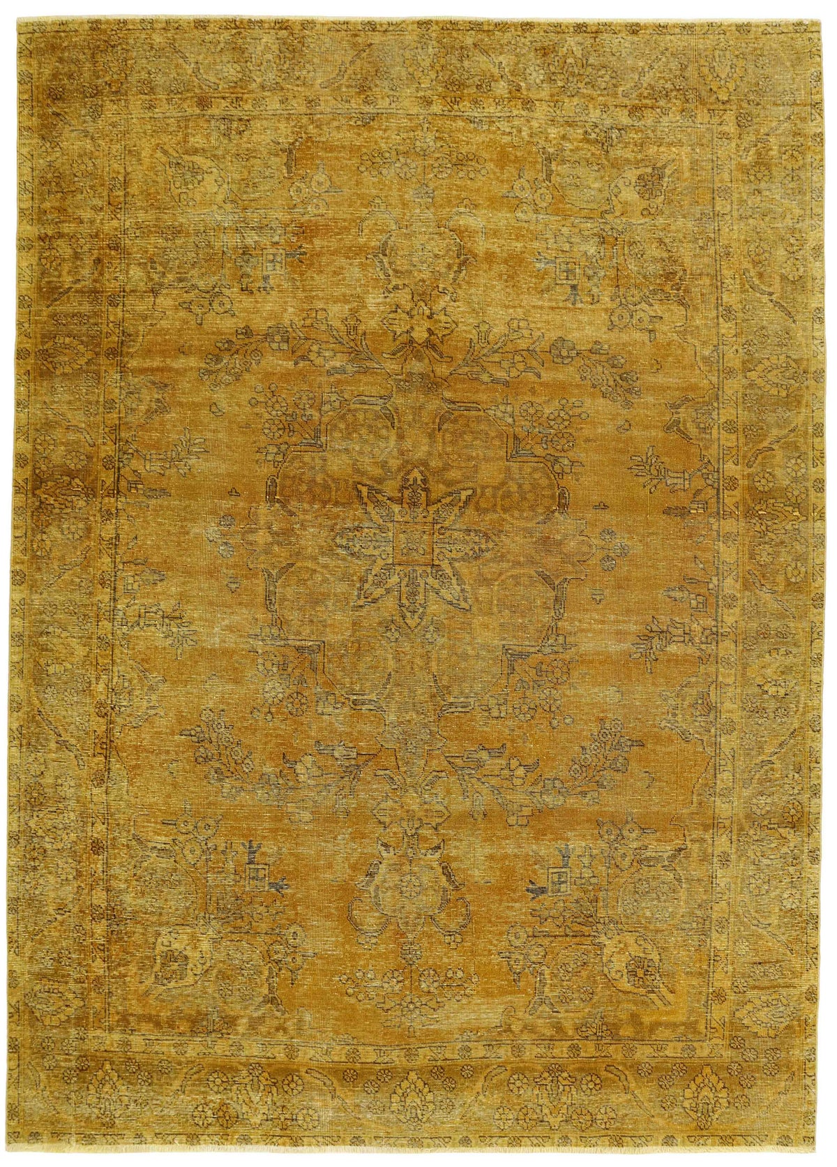 Vintage Royal Collection: Antique Persian Hand-Knotted Rugs in Stonewashed, Recoloured Finishes248 cm x 352 cm