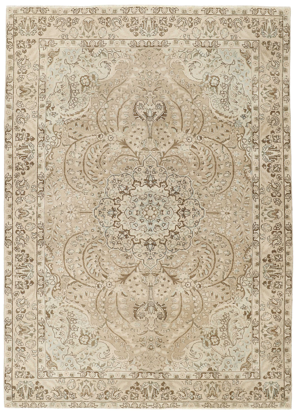 Vintage Royal Collection: Antique Persian Hand-Knotted Rugs in Stonewashed, Recoloured Finishes202 cm x 284 cm