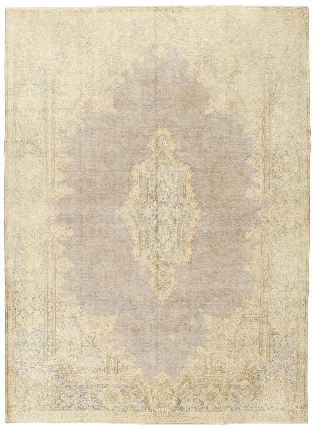 Vintage Kerman Collection: Antique Persian Hand-Knotted Rugs in Recoloured, Stonewashed Finishes269 cm x 364 cm