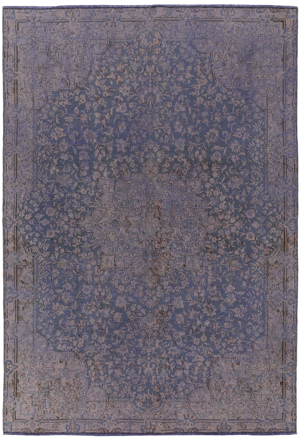 Vintage Kerman Collection: Antique Persian Hand-Knotted Rugs in Recoloured, Stonewashed Finishes167 cm x 243 cm