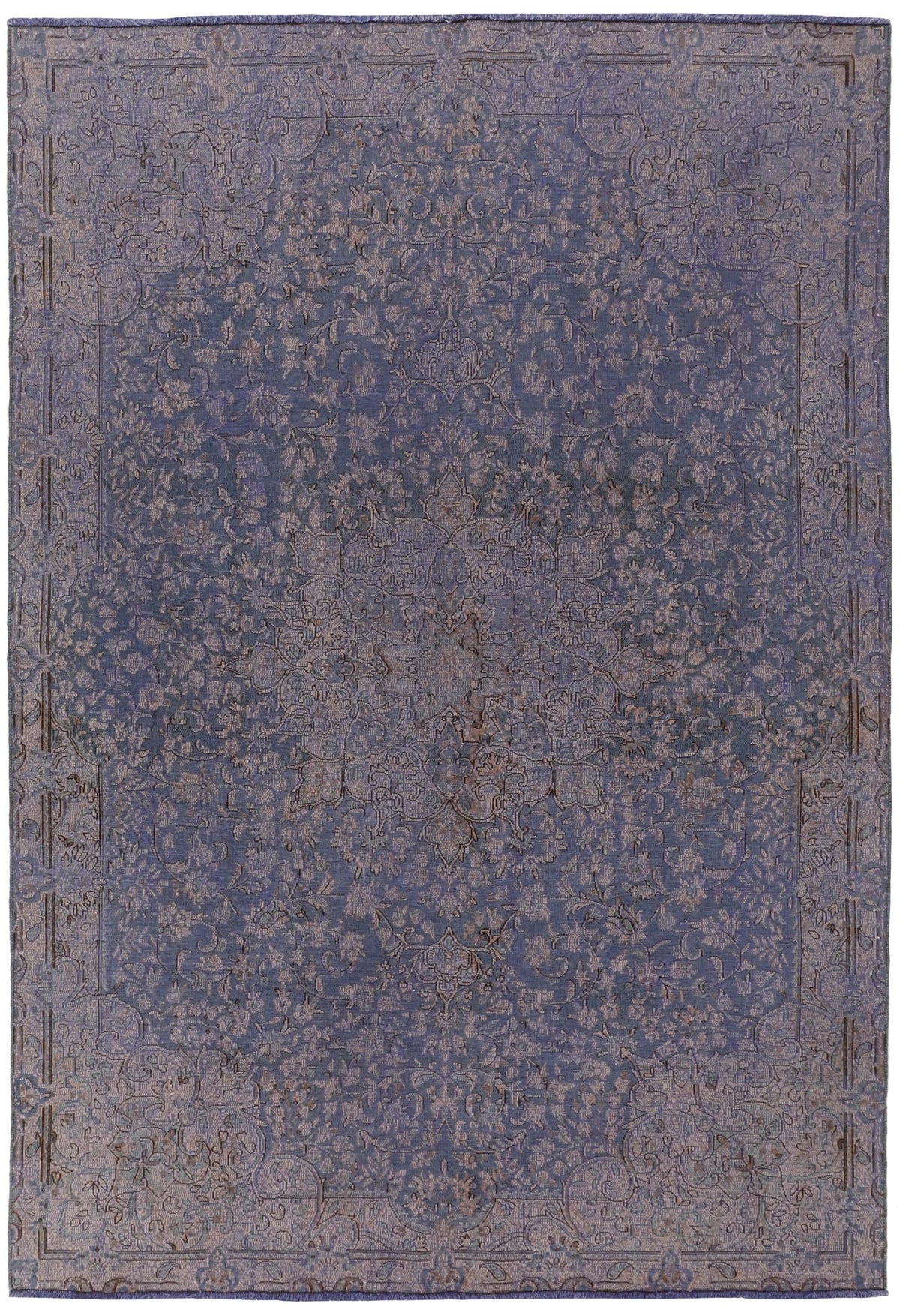 Vintage Kerman Collection: Antique Persian Hand-Knotted Rugs in Recoloured, Stonewashed Finishes167 cm x 243 cm