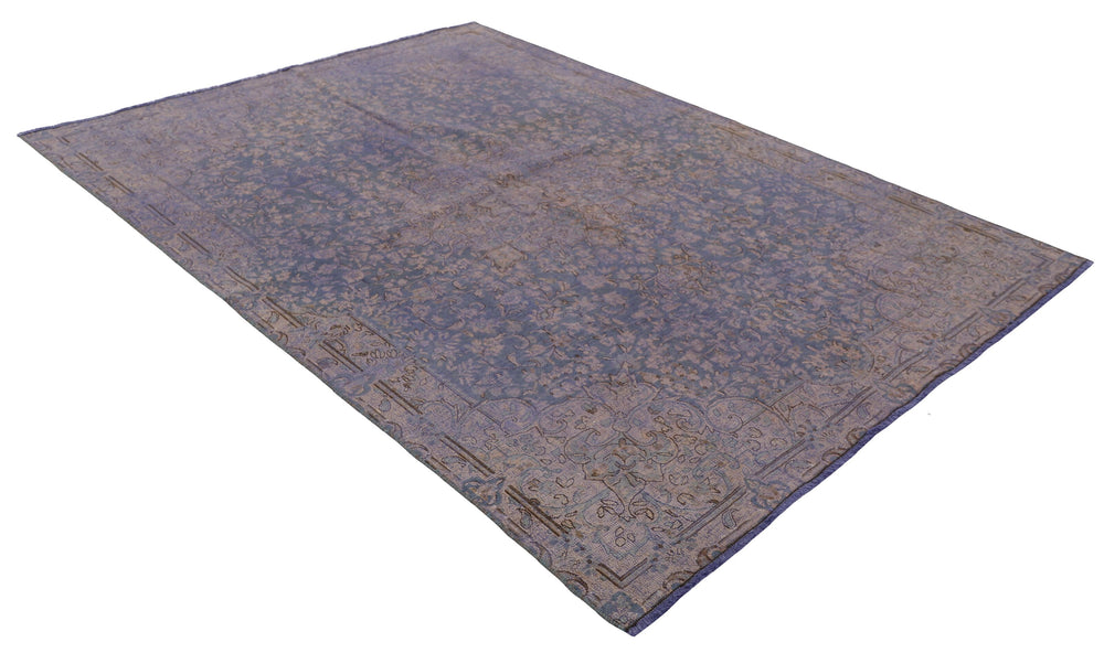 Vintage Kerman Collection: Antique Persian Hand-Knotted Rugs in Recoloured, Stonewashed Finishes167 cm x 243 cm