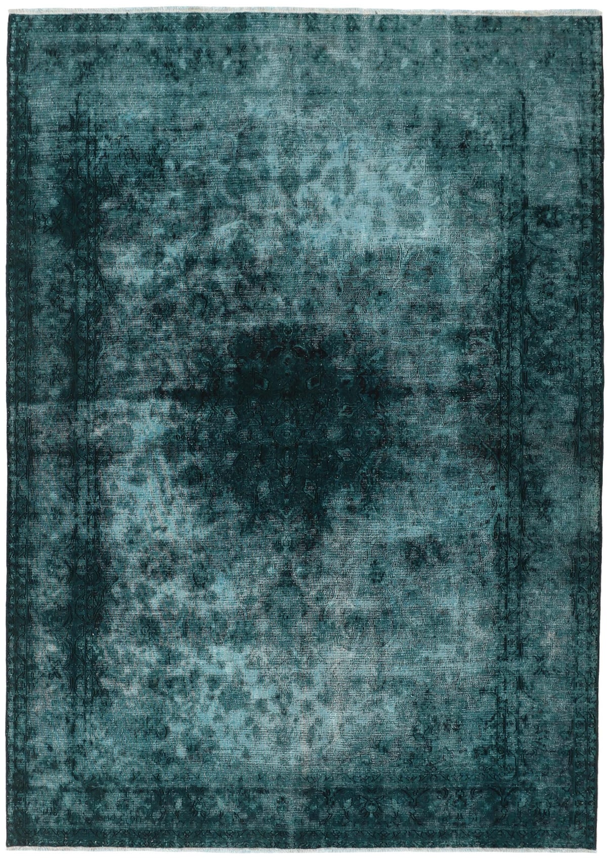 Vintage Kerman Collection: Antique Persian Hand-Knotted Rugs in Recoloured, Stonewashed Finishes175 cm x 247 cm