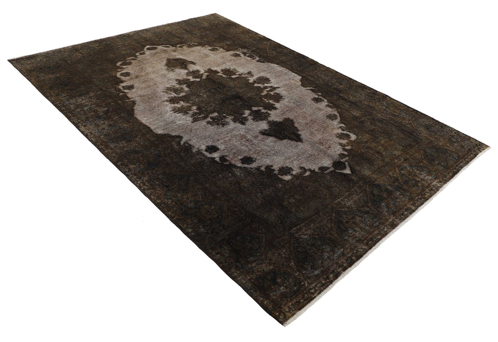 Vintage Kerman Collection: Antique Persian Hand-Knotted Rugs in Recoloured, Stonewashed Finishes150 cm x 237 cm