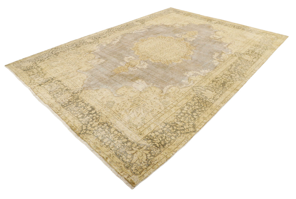 Vintage Kerman Collection: Antique Persian Hand-Knotted Rugs in Recoloured, Stonewashed Finishes224 cm x 319 cm