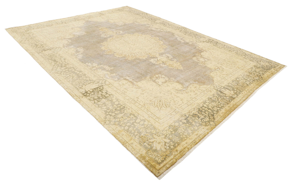 Vintage Kerman Collection: Antique Persian Hand-Knotted Rugs in Recoloured, Stonewashed Finishes224 cm x 319 cm