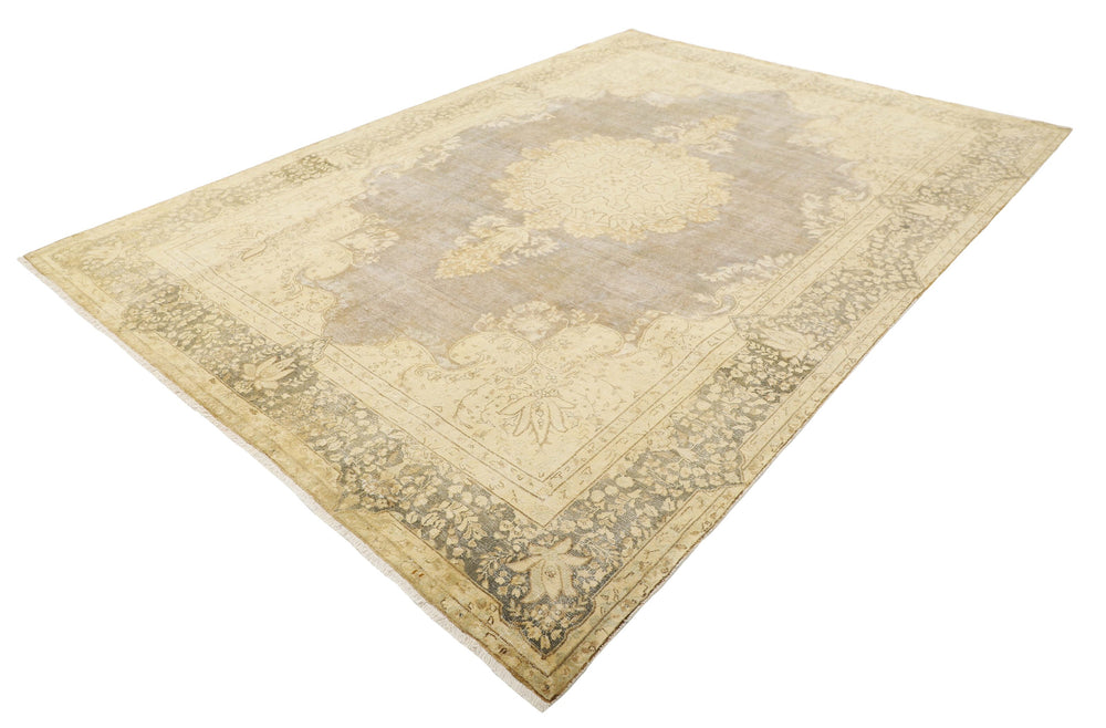 Vintage Kerman Collection: Antique Persian Hand-Knotted Rugs in Recoloured, Stonewashed Finishes224 cm x 319 cm
