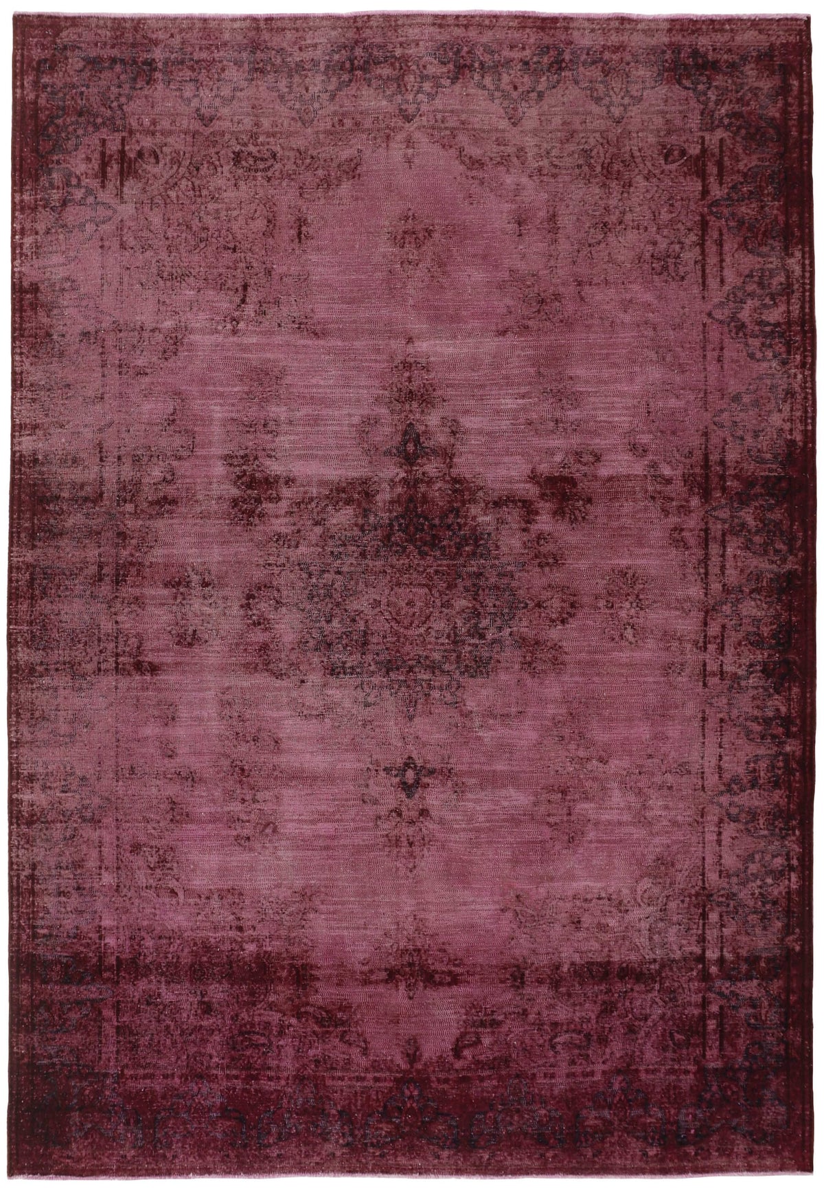 Vintage Kerman Collection: Antique Persian Hand-Knotted Rugs in Recoloured, Stonewashed Finishes211 cm x 308 cm