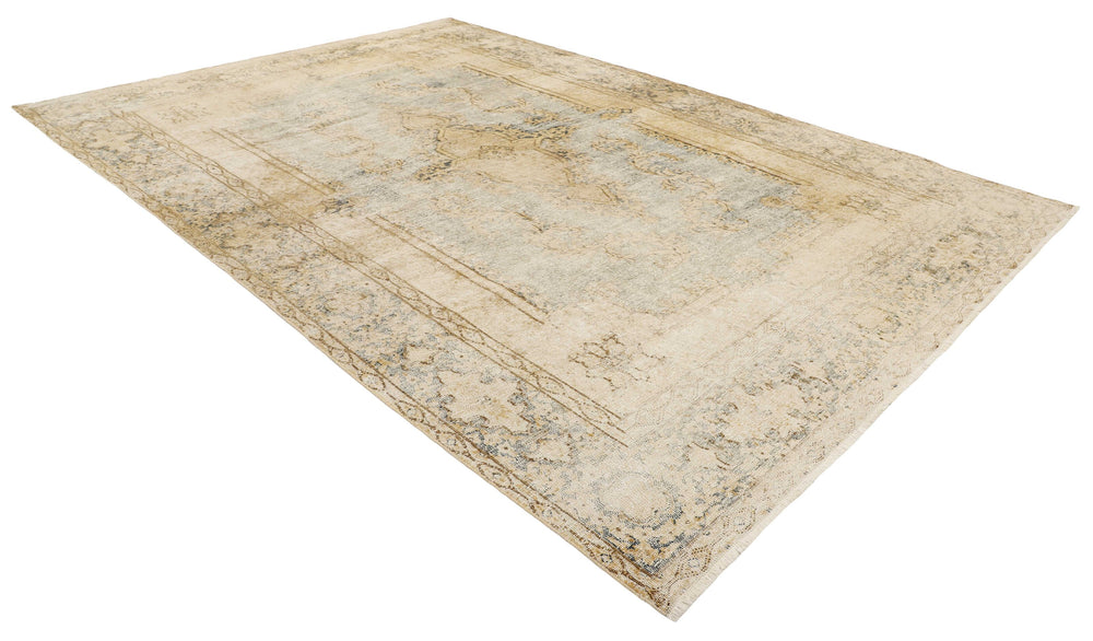 Vintage Kerman Collection: Antique Persian Hand-Knotted Rugs in Recoloured, Stonewashed Finishes242 cm x 362 cm