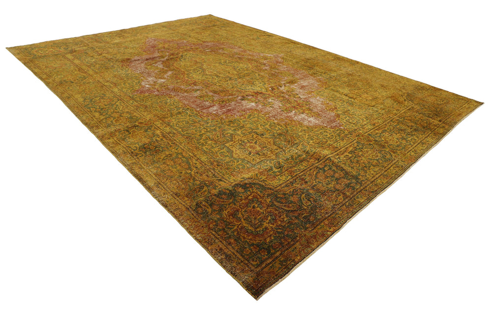 Vintage Kerman Collection: Antique Persian Hand-Knotted Rugs in Recoloured, Stonewashed Finishes296 cm x 409 cm