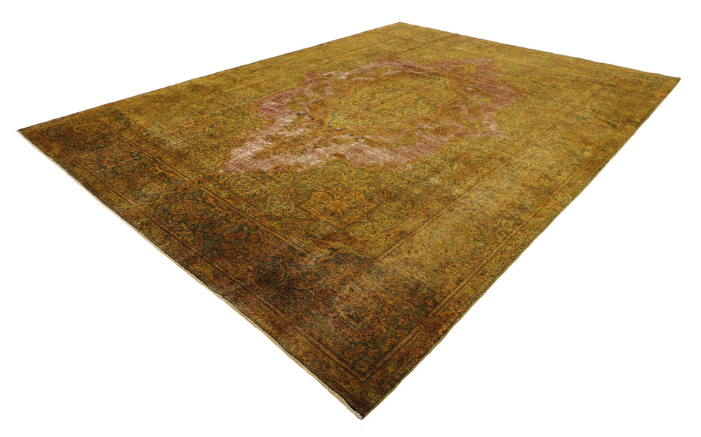 Vintage Kerman Collection: Antique Persian Hand-Knotted Rugs in Recoloured, Stonewashed Finishes296 cm x 409 cm