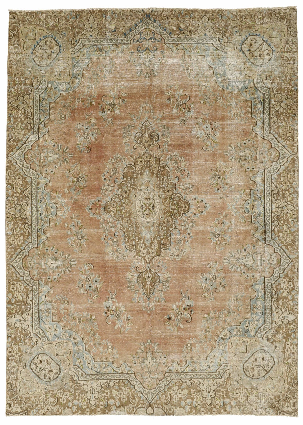 Vintage Royal Collection: Antique Persian Hand-Knotted Rugs in Stonewashed, Recoloured Finishes244 cm x 340 cm