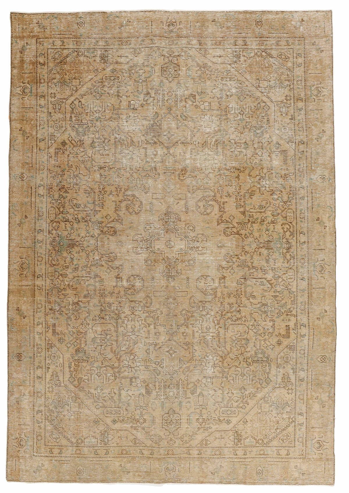 Vintage Royal Collection: Antique Persian Hand-Knotted Rugs in Stonewashed, Recoloured Finishes230 cm x 334 cm