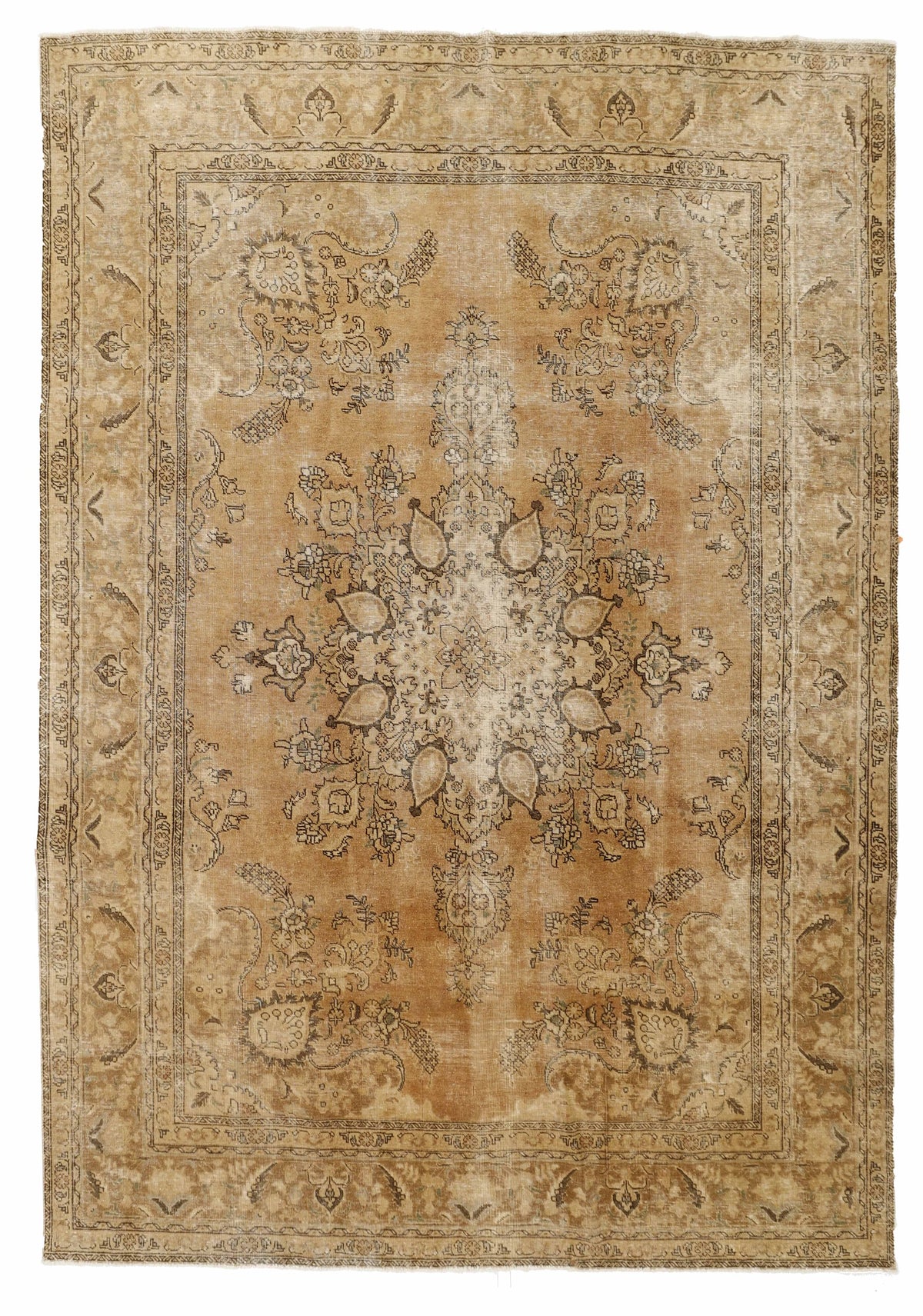 Vintage Royal Collection: Antique Persian Hand-Knotted Rugs in Stonewashed, Recoloured Finishes246 cm x 339 cm