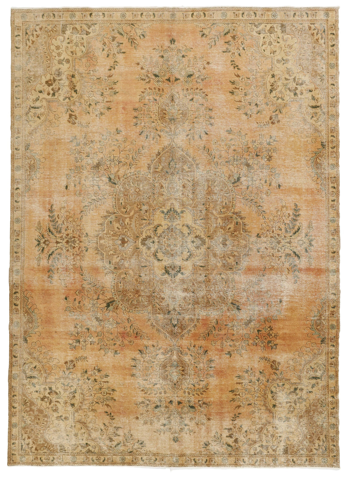 Vintage Royal Collection: Antique Persian Hand-Knotted Rugs in Stonewashed, Recoloured Finishes240 cm x 337 cm