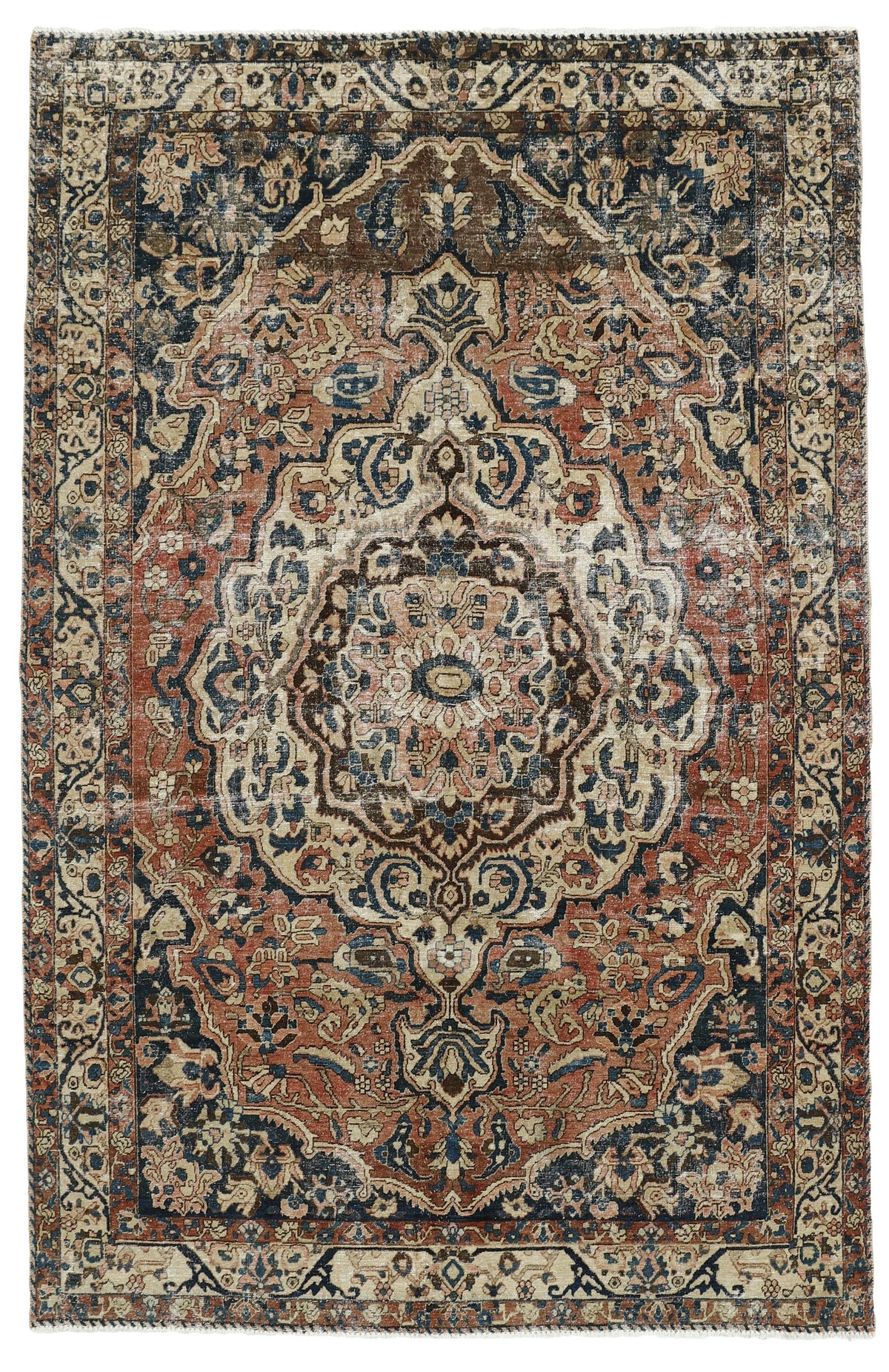 Vintage Royal Collection: Antique Persian Hand-Knotted Rugs in Stonewashed, Recoloured Finishes200 cm x 310 cm