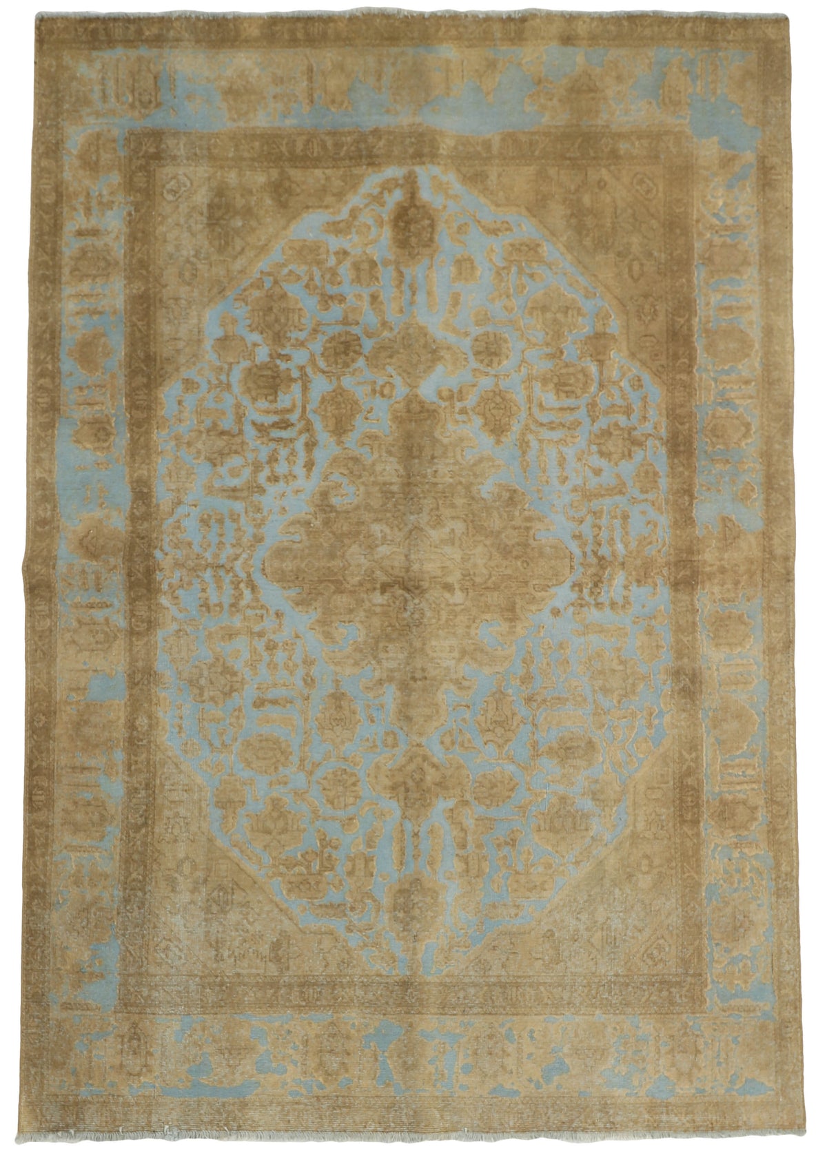 Vintage Royal Collection: Antique Persian Hand-Knotted Rugs in Stonewashed, Recoloured Finishes197 cm x 280 cm