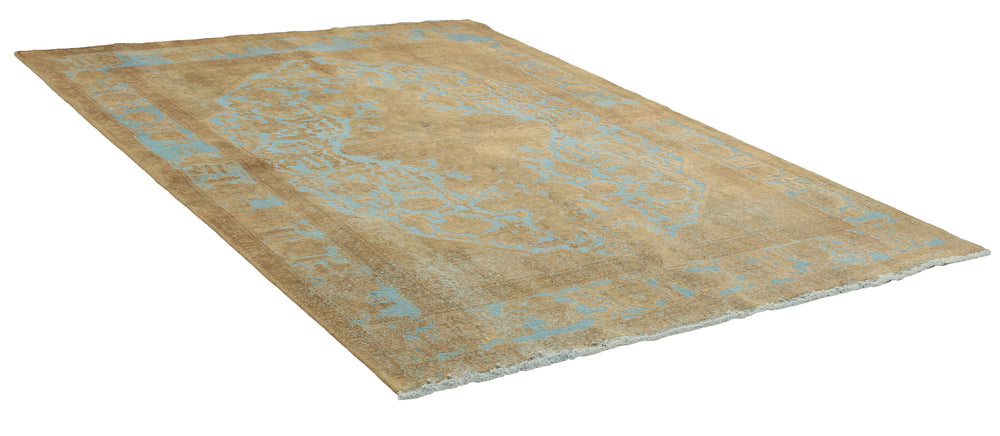 Vintage Royal Collection: Antique Persian Hand-Knotted Rugs in Stonewashed, Recoloured Finishes197 cm x 280 cm