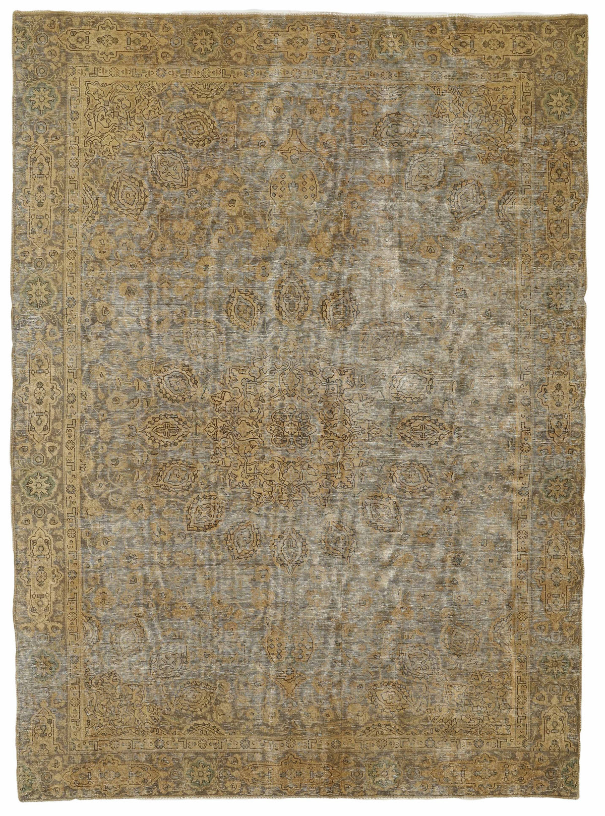 Vintage Royal Collection: Antique Persian Hand-Knotted Rugs in Stonewashed, Recoloured Finishes235 cm x 323 cm