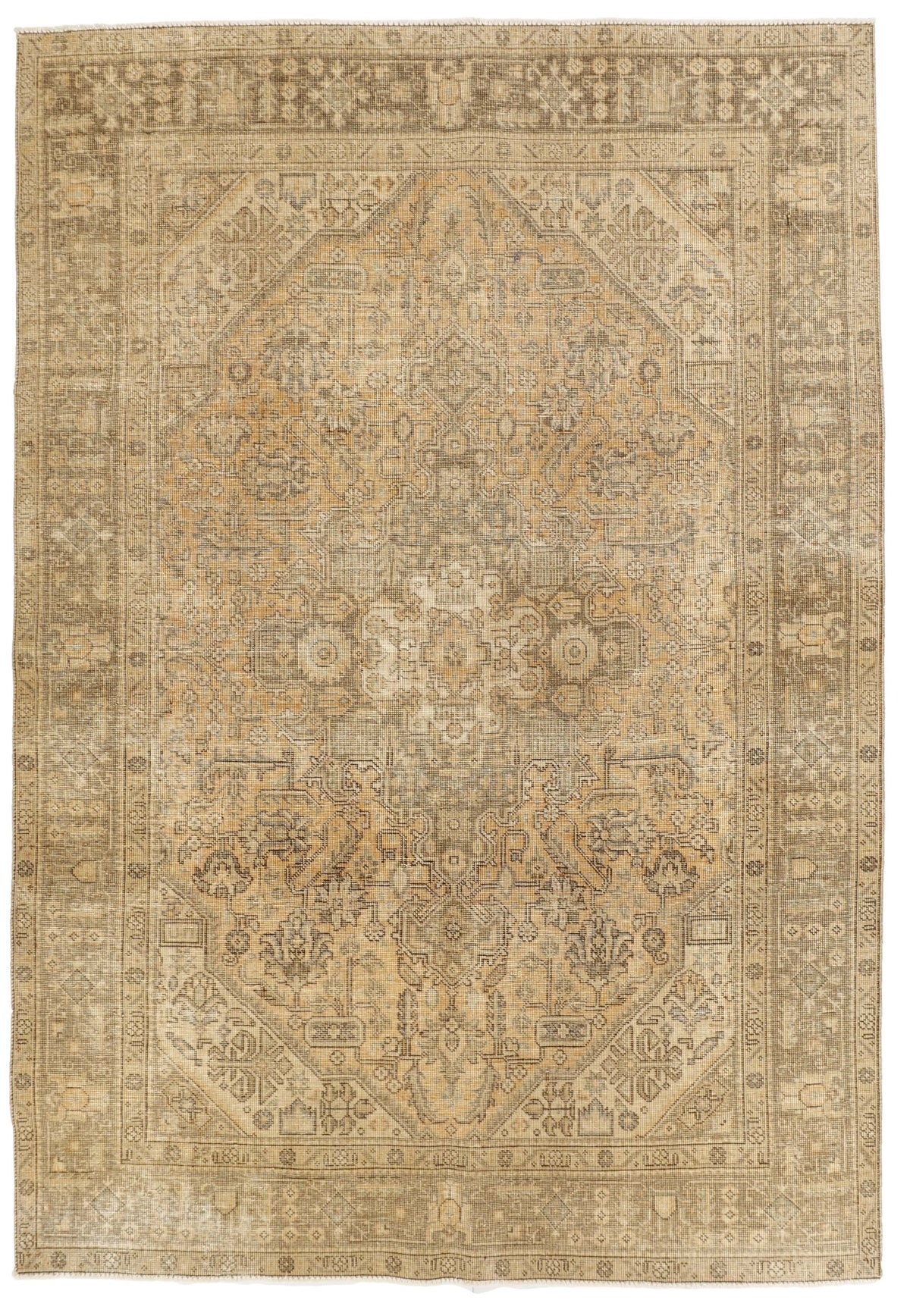 Vintage Royal Collection: Antique Persian Hand-Knotted Rugs in Stonewashed, Recoloured Finishes196 cm x 285 cm