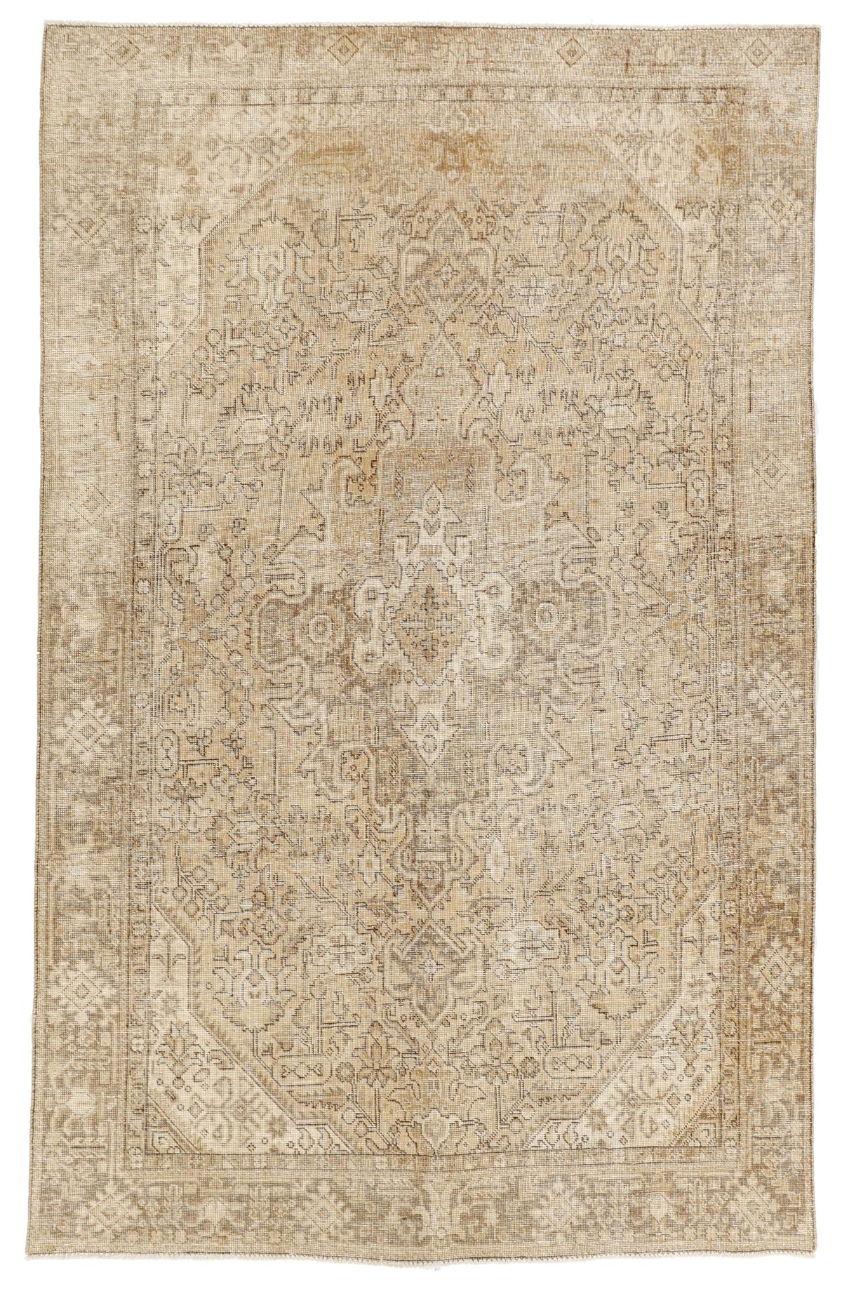 Vintage Royal Collection: Antique Persian Hand-Knotted Rugs in Stonewashed, Recoloured Finishes184 cm x 283 cm