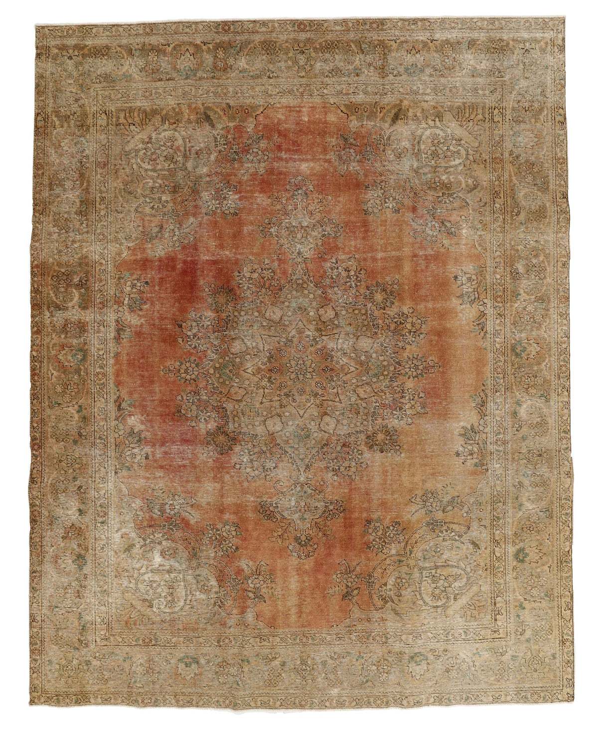 Vintage Royal Collection: Antique Persian Hand-Knotted Rugs in Stonewashed, Recoloured Finishes264 cm x 332 cm