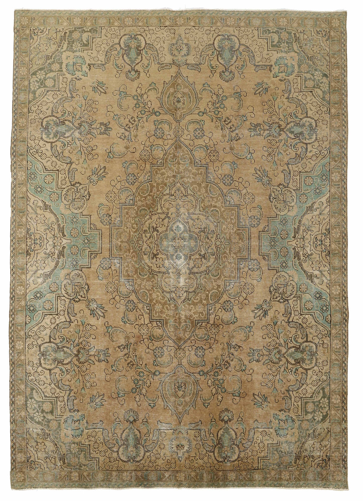 Vintage Royal Collection: Antique Persian Hand-Knotted Rugs in Stonewashed, Recoloured Finishes234 cm x 330 cm