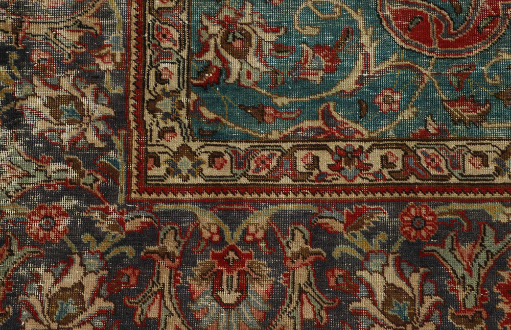 Vintage Royal Collection: Antique Persian Hand-Knotted Rugs in Stonewashed, Recoloured Finishes270 cm x 378 cm