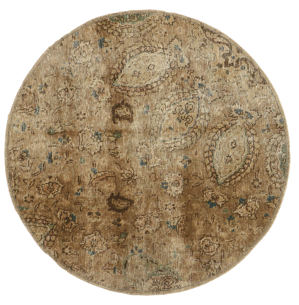 Vintage Royal Collection: Antique Persian Hand-Knotted Rugs in Stonewashed, Recoloured Finishes100 cm x 100 cm