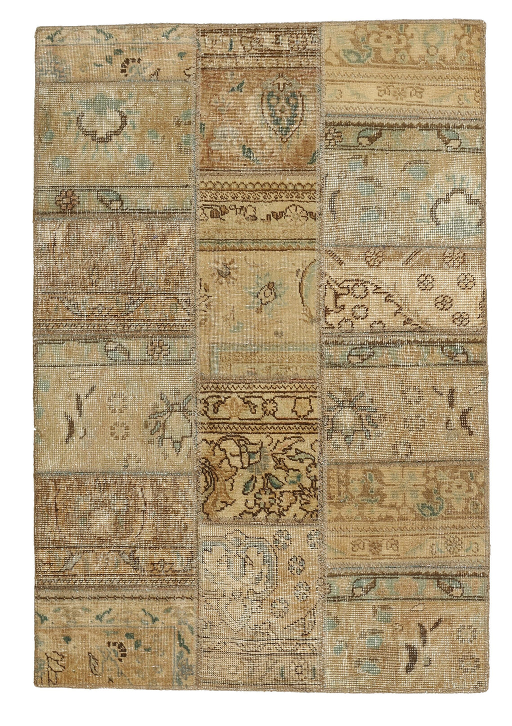Vintage Royal Patchwork Rugs | Antique Persian Handcraft104 cm x 152 cm ...