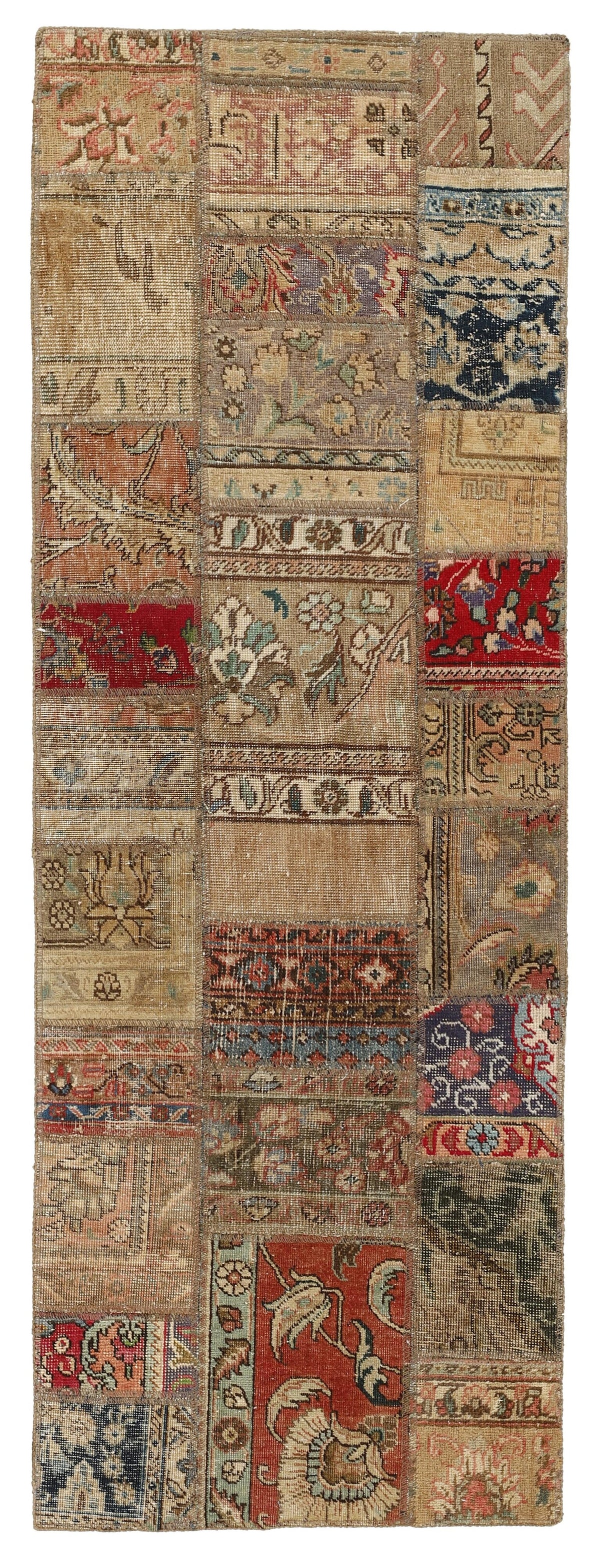 Vintage Royal Patchwork Rugs | Antique Persian Handcraft73 cm x 206 cm