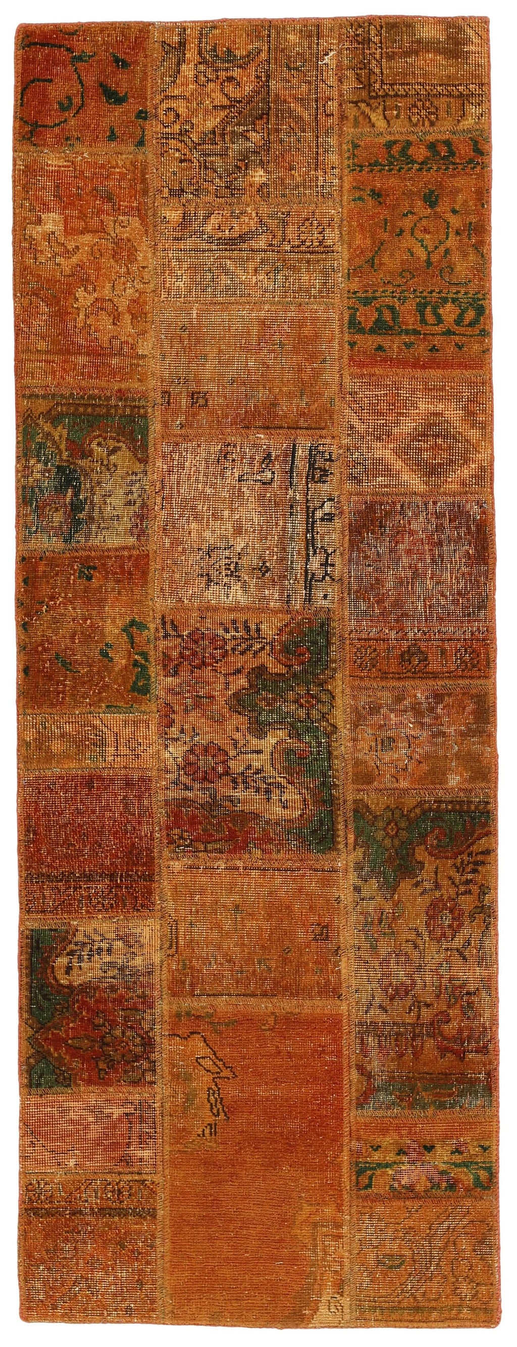 Vintage Royal Patchwork Rugs | Antique Persian Handcraft74 cm x 201 cm ...