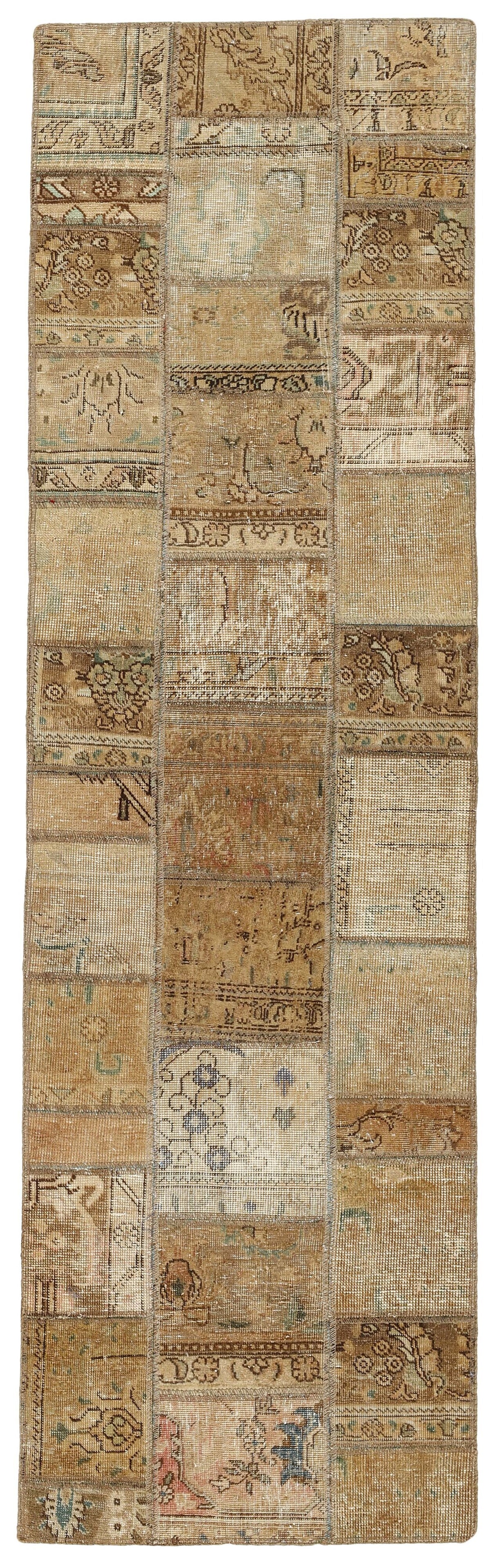 Vintage Royal Patchwork Rugs | Antique Persian Handcraft73 cm x 254 cm