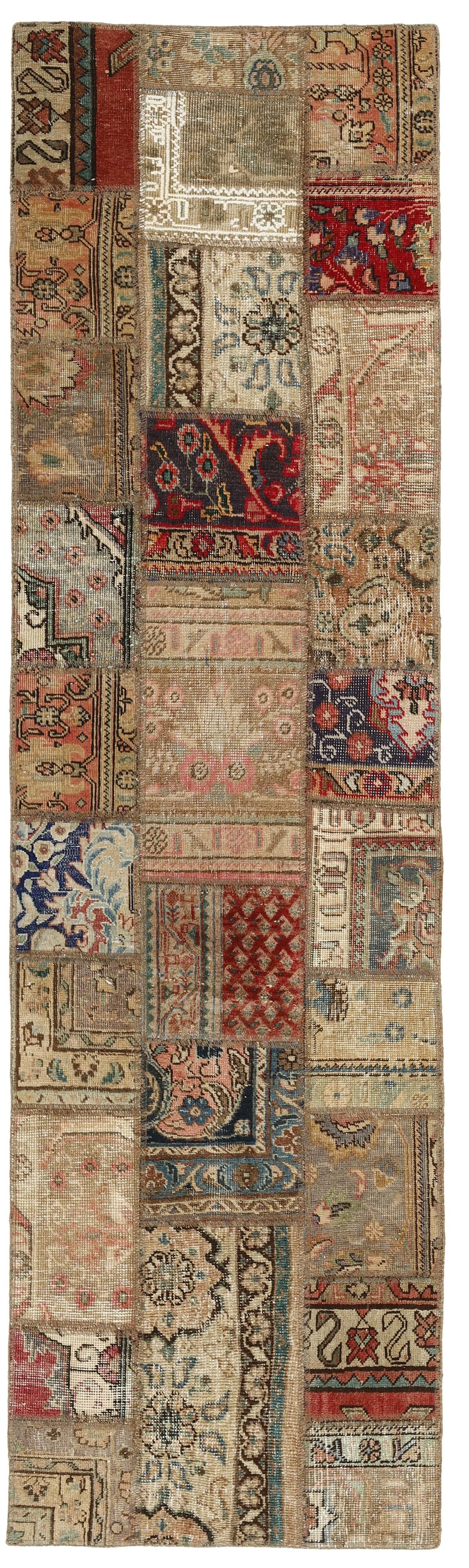 Vintage Royal Patchwork Rugs | Antique Persian Handcraft72 cm x 256 cm