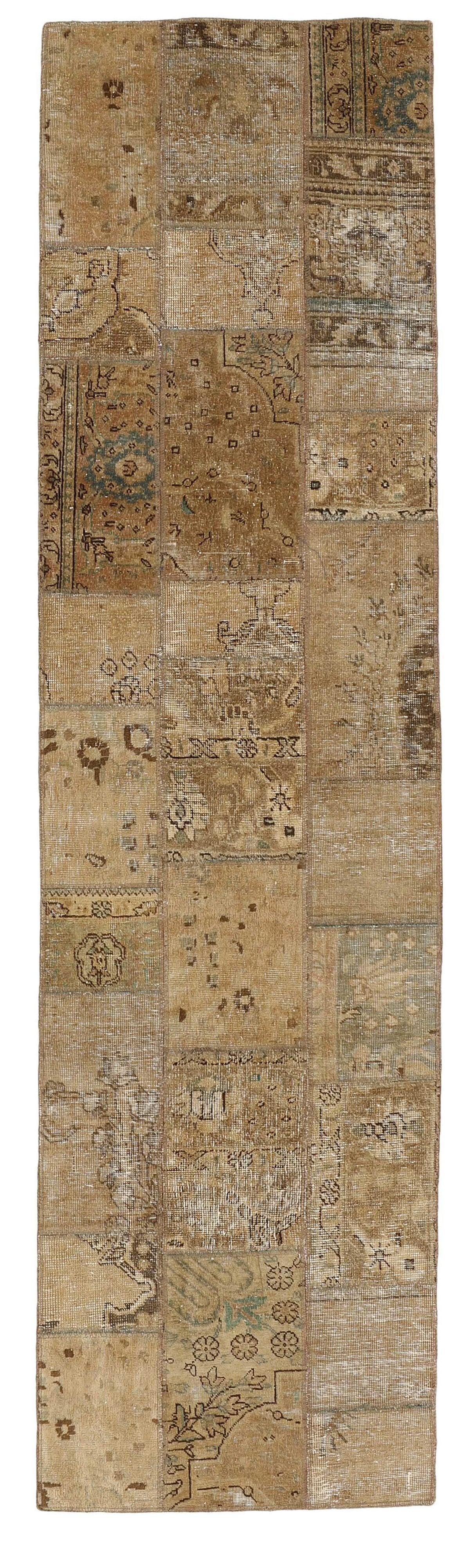 Vintage Royal Patchwork Rugs | Antique Persian Handcraft81 cm x 311 cm