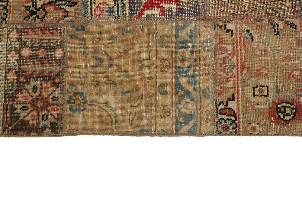 Vintage Royal Patchwork Rugs | Antique Persian Handcraft82 cm x 312 cm