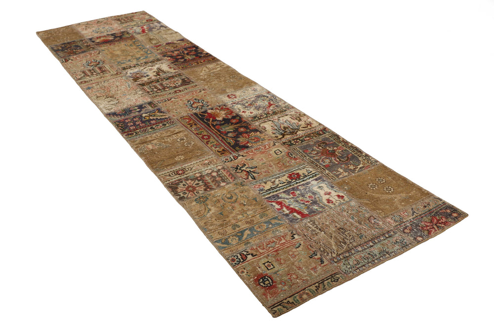 Vintage Royal Patchwork Rugs | Antique Persian Handcraft82 cm x 312 cm