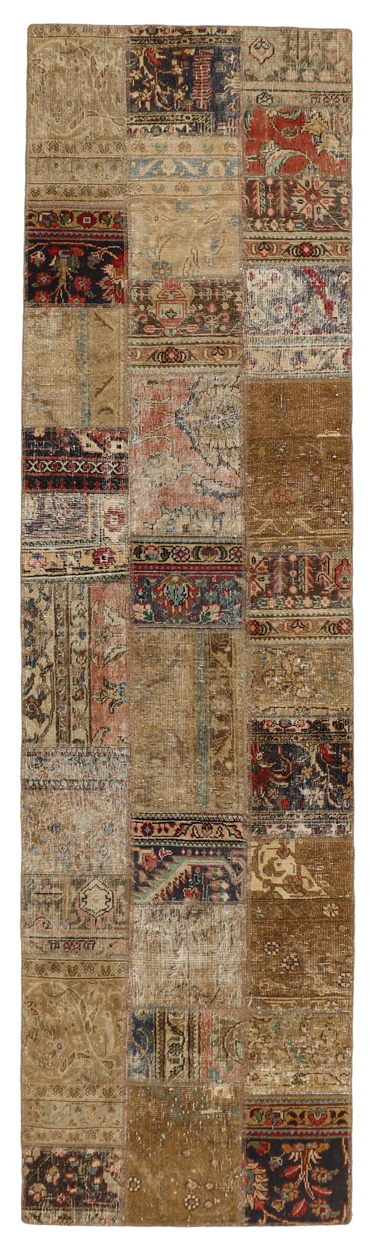 Vintage Royal Patchwork Rugs | Antique Persian Handcraft84 cm x 309 cm