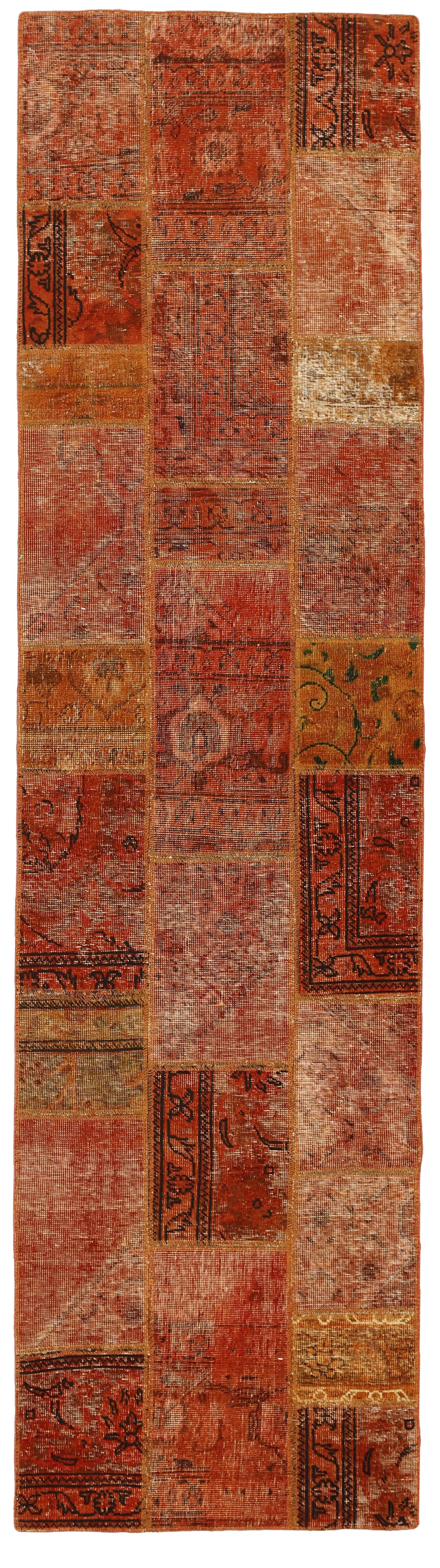 Vintage Royal Patchwork Rugs | Antique Persian Handcraft82 cm x 307 cm