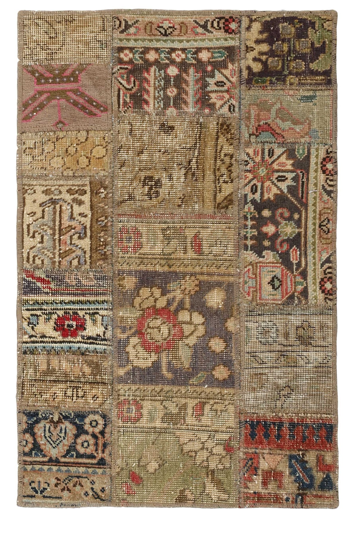 Vintage Royal Patchwork Rugs | Antique Persian Handcraft60 cm x 90 cm