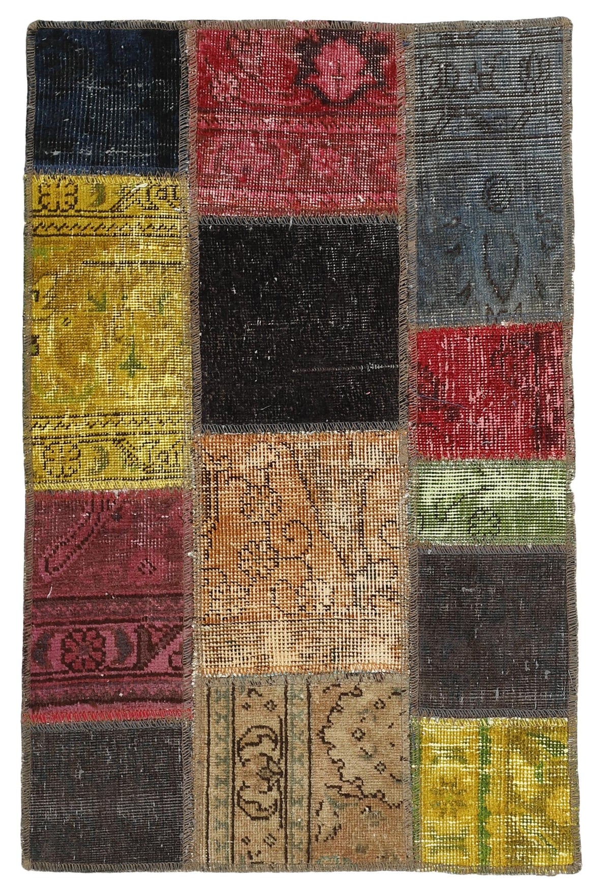 Vintage Royal Patchwork Rugs | Antique Persian Handcraft60 cm x 90 cm