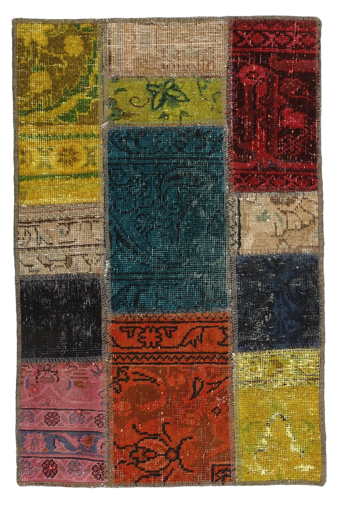 Vintage Royal Patchwork Rugs | Antique Persian Handcraft60 cm x 90 cm