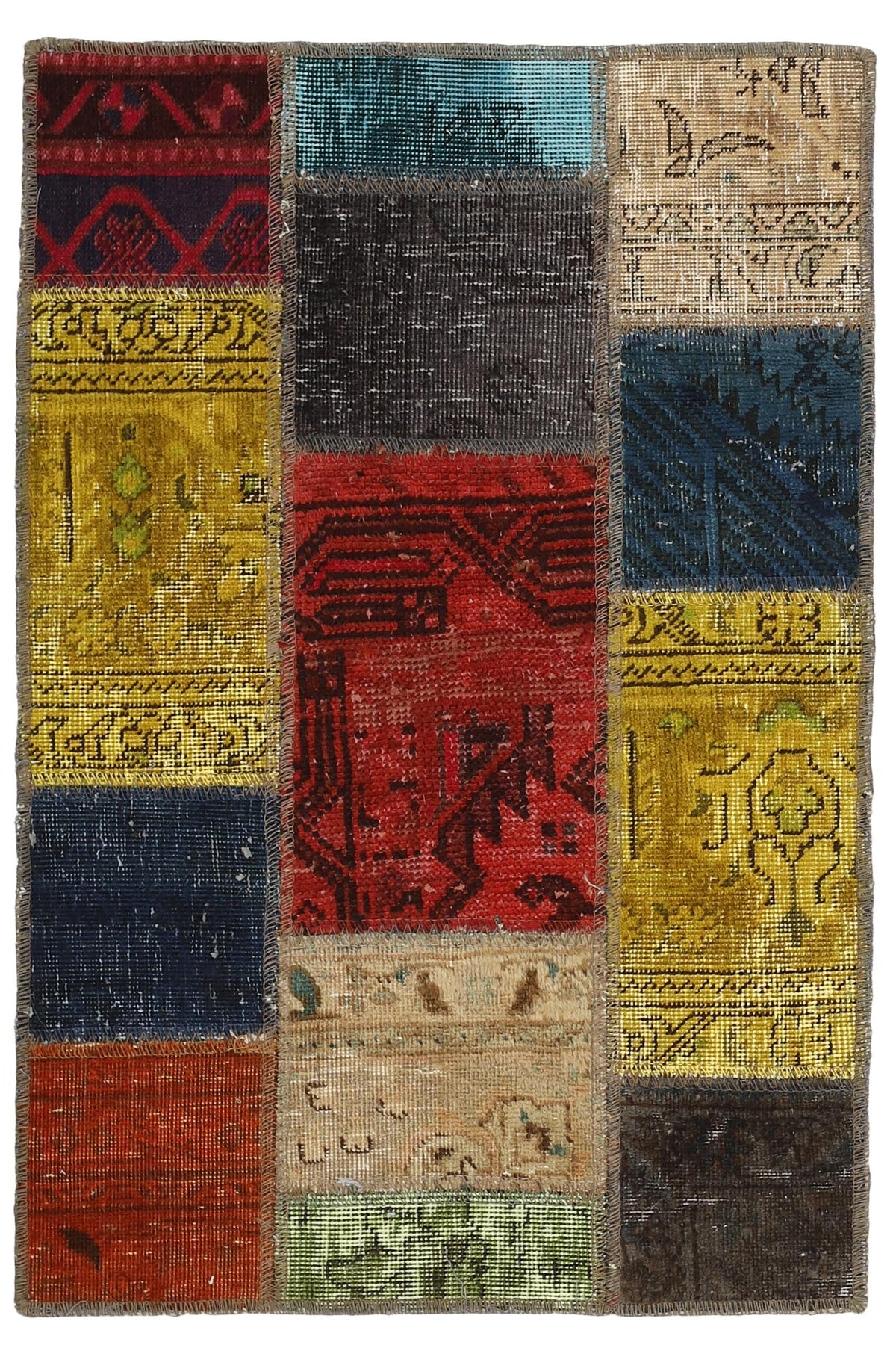 Vintage Royal Patchwork Rugs | Antique Persian Handcraft60 cm x 90 cm