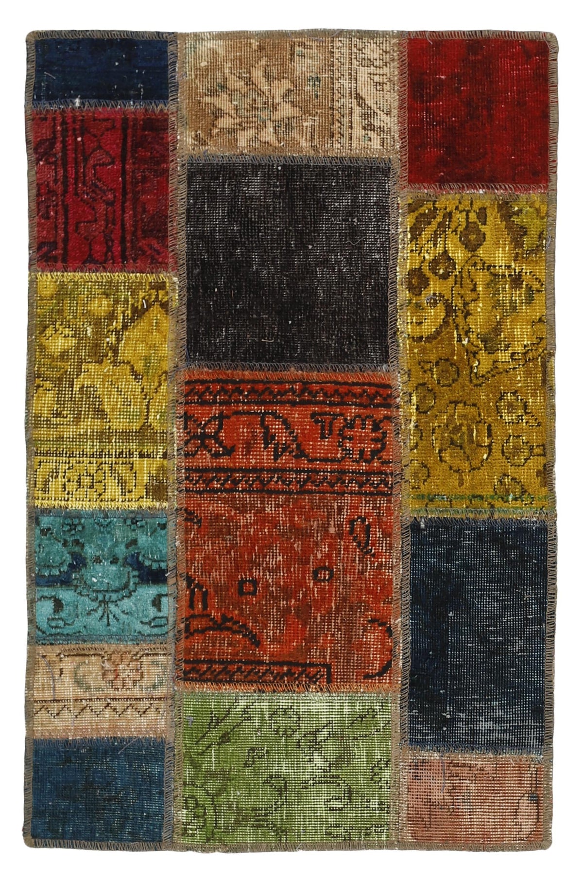 Vintage Royal Patchwork Rugs | Antique Persian Handcraft60 cm x 90 cm