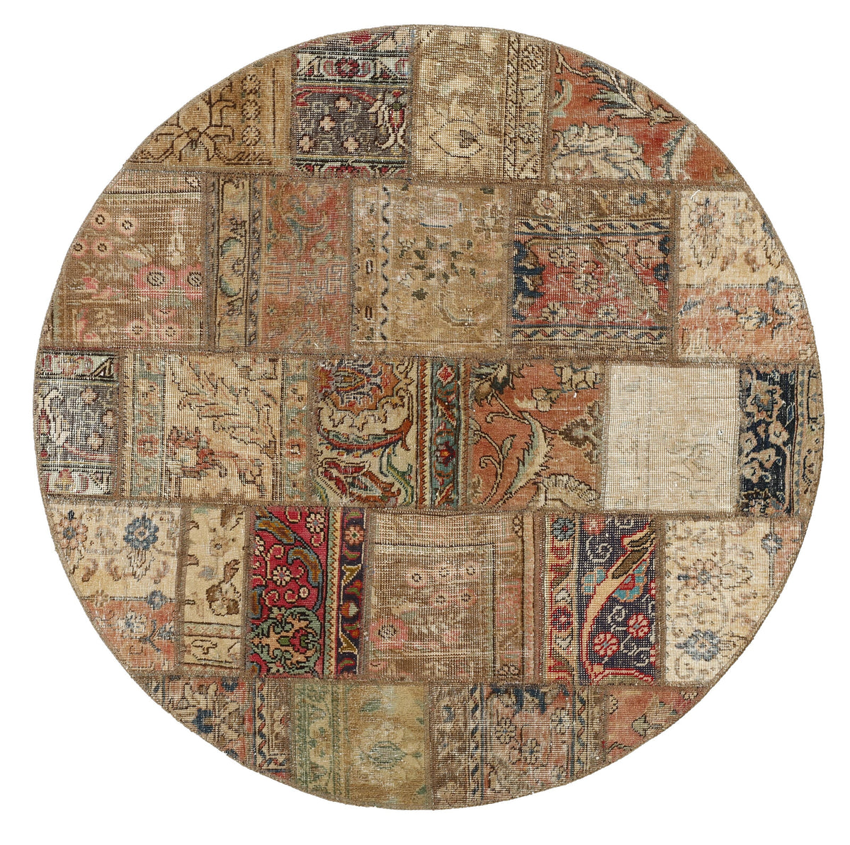 Vintage Royal Patchwork Rugs | Antique Persian Handcraft150 cm x 150 cm