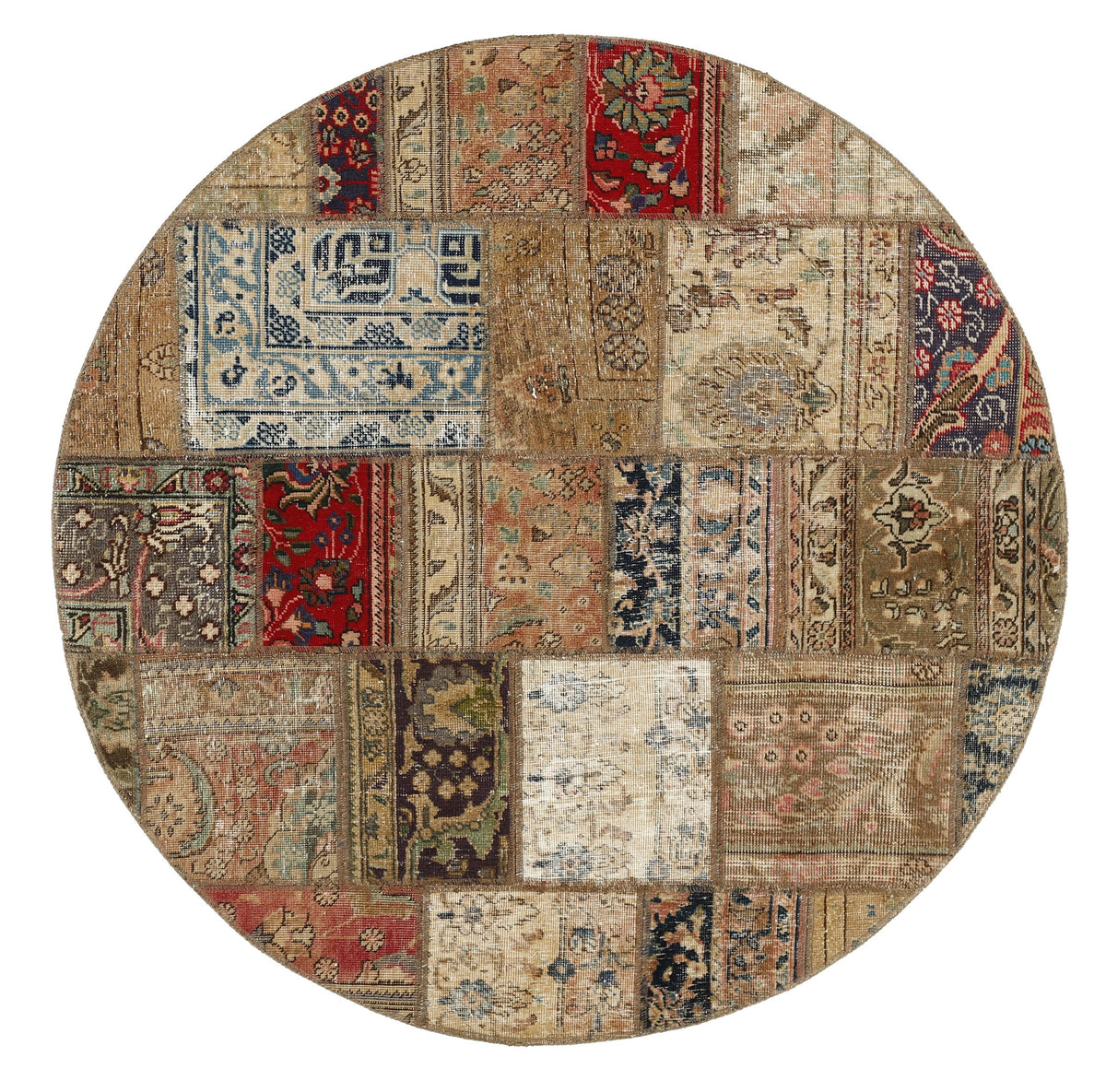 Vintage Royal Patchwork Rugs | Antique Persian Handcraft150 cm x 150 cm