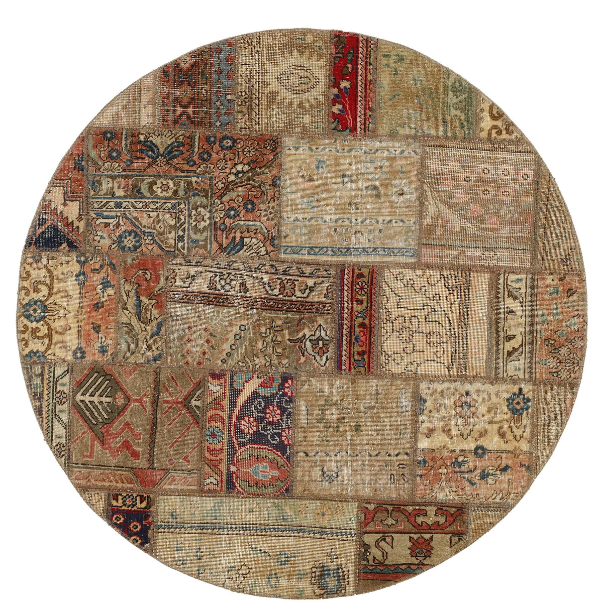 Vintage Royal Patchwork Rugs | Antique Persian Handcraft150 cm x 150 cm