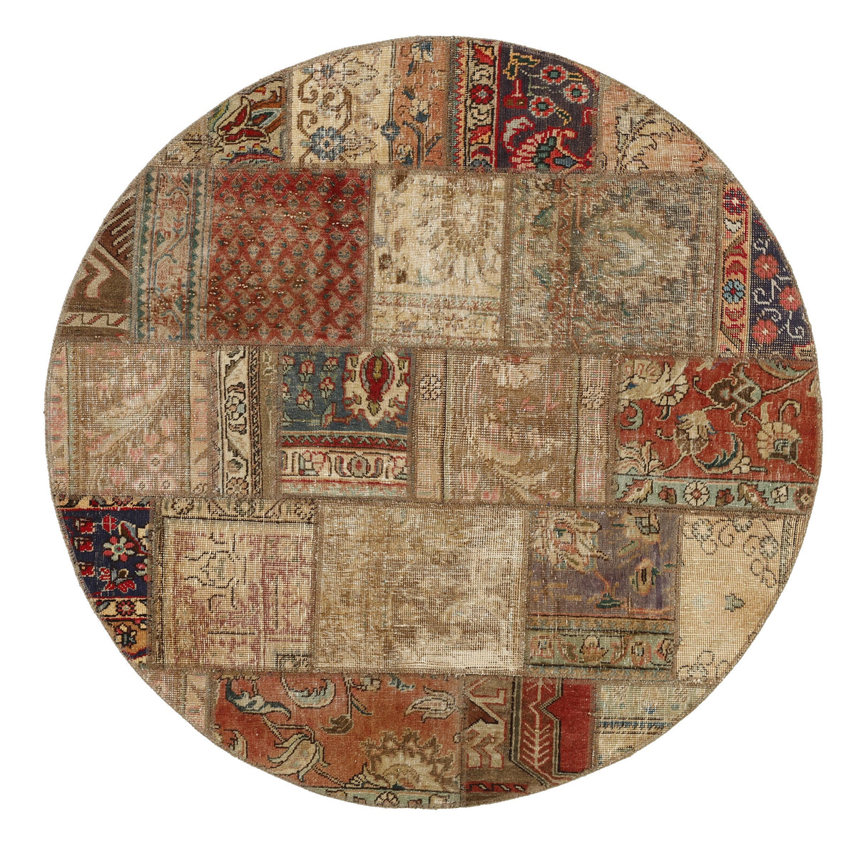 Vintage Royal Patchwork Rugs | Antique Persian Handcraft150 cm x 150 cm